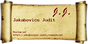 Jakabovics Judit névjegykártya